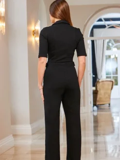 - jumpsuit met rits en wijde pijpen*Sosandar Sale