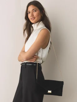 Zwart - Suède clutch*Next Sale