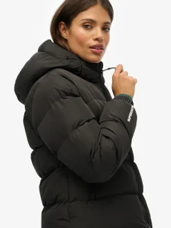 Zwart - - Gewatteerd sportjack met capuchon*Superdry Clearance