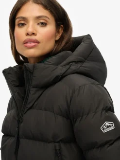 Zwart - - Gewatteerd sportjack met capuchon*Superdry Clearance