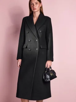 Zwart - Tabitha Simmons X Premium Double Breasted Coat*Next Clearance