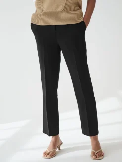 Zwart - Tailored Elasticated Back Straight Leg Trousers*Next Best