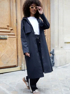 - Longline Hooded Trench Coat*Threadbare Clearance