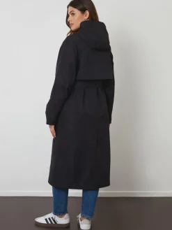 - Longline Hooded Trench Coat*Threadbare Clearance