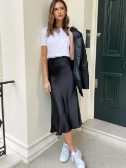 - midirok van satijn*Threadbare Sale