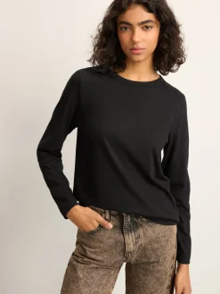 Zwart - T-shirt met lange mouwen en ronde hals*Next