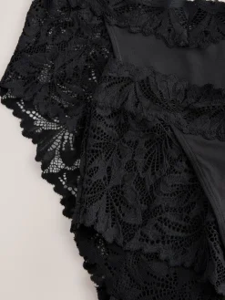 Zwart - Ultimate Comfort kanten slip verpakking van 2*Next Discount