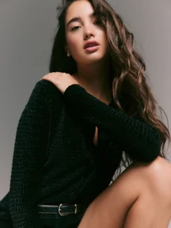 - Velvet Long Sleeve Shirred Cardigan*Next Discount