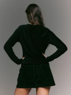 - Velvet Long Sleeve Shirred Cardigan*Next Discount