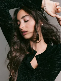 - Velvet Long Sleeve Shirred Cardigan*Next Discount