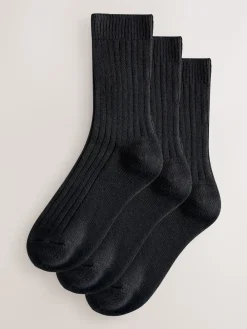 - Warm Handle Ribbed Ankle Socks 3 Pack*Next Online