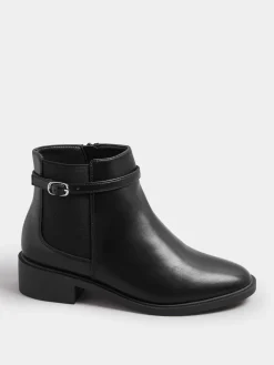- Buckle Elastic Boots*Yours Curve Sale