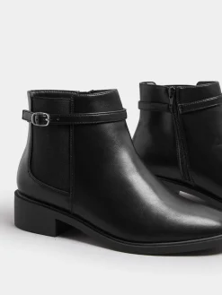 - Buckle Elastic Boots*Yours Curve Sale