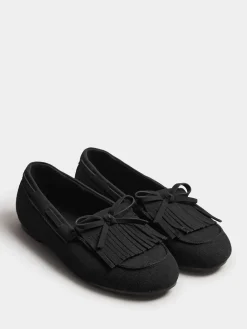 - Extra Wide Fit Fringe Moccasin Loafers*Yours Curve Hot