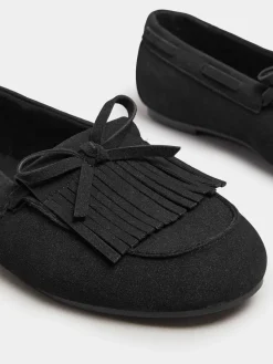- Extra Wide Fit Fringe Moccasin Loafers*Yours Curve Hot