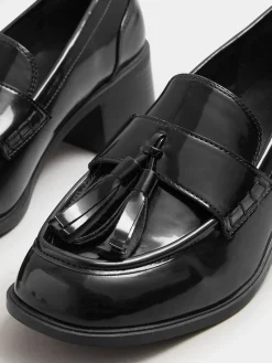 - Extra Wide Fit Heeled Tassel Loafers*Yours Curve Outlet
