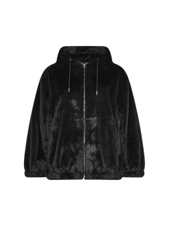 - Faux Fur Zip Thru Hooded Fleece*Yours Curve Hot