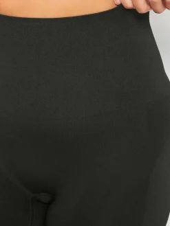 Zwart - Seamless Tummy Control High Waisted Shorts*Yours Curve Sale