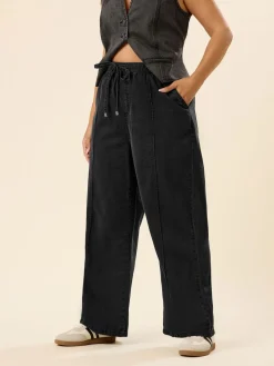 - Wide Leg Seam Front Jeans*Yours Curve Discount