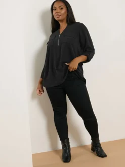 - Zip Notch Neck Blouse*Yours Curve Best