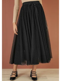 - Mesh Heart Print Tulle Skirt*Yumi Sale