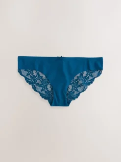 Zwart bloemenprint - 5 Niet-aftekenende slips met kanten achterkant*Next Hot