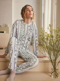 Zwart bloemenprint - Behaaglijke pyjama met lange mouwen*Next Clearance