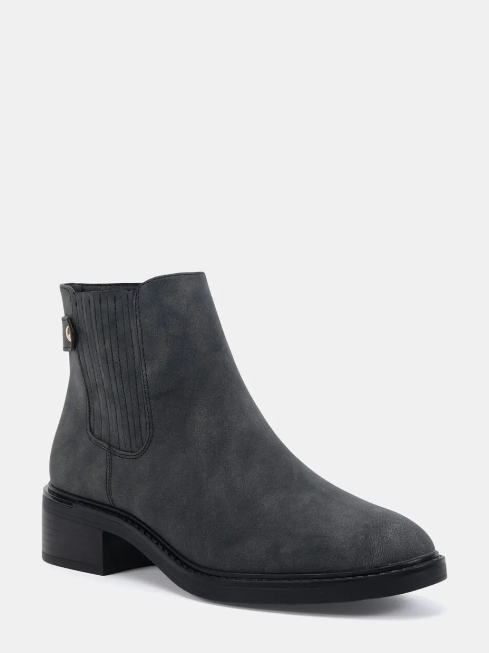 Zwart chroom - Wide Fit Darlina Flat Chelsea Ankle Boots*Novo Best