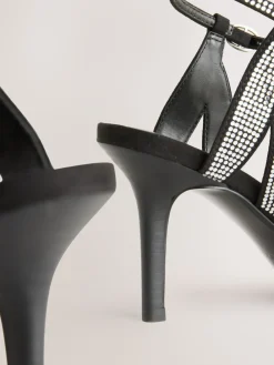 - Forever Comfort® Leather Lattice Front Heeled Sandals*Next Online