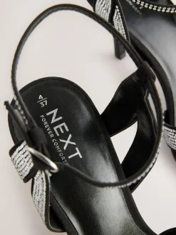 - Forever Comfort® Leather Lattice Front Heeled Sandals*Next Online