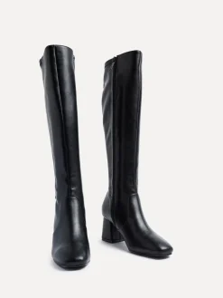 - Slate Stretch Knee High Block Heel Boots*Linzi Hot