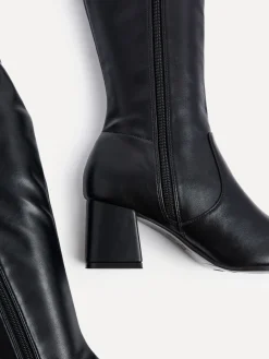 - Slate Stretch Knee High Block Heel Boots*Linzi Hot