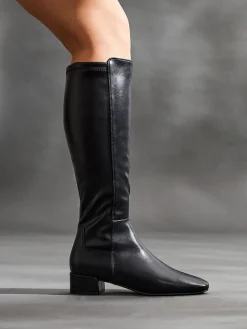 - Revolve Stretch High Leg Boot With Low Block Heel*Linzi New