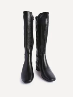 - Revolve Stretch High Leg Boot With Low Block Heel*Linzi New