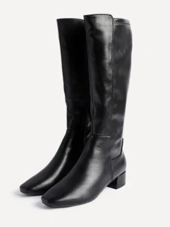 - Revolve Stretch High Leg Boot With Low Block Heel*Linzi New