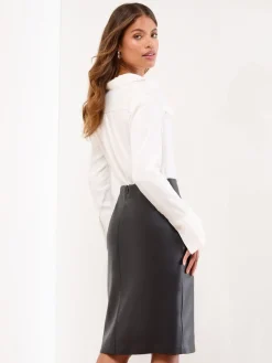 - - Midi-rok met zijsplit*Lipsy