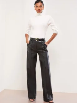 - Pintuck Tailored Wide Leg Trousers*Lipsy Discount