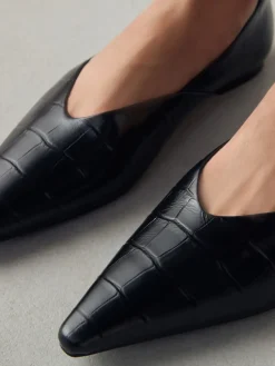 - Premium Leather Pointed Toe Ballerinas*Next Clearance