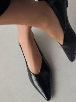 - Premium Leather Pointed Toe Ballerinas*Next Clearance