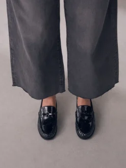 - Forever Comfort® Bow Detail Ruched Toe Loafers*Next