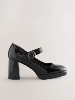 - Forever Comfort® Brogue Mary Jane Platform Blokhakken met Plateauzool*Next Clearance