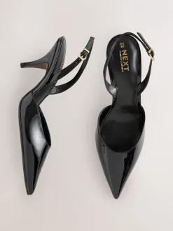 - Forever Comfort® Pointed Toe Curvy Slingback Heels*Next