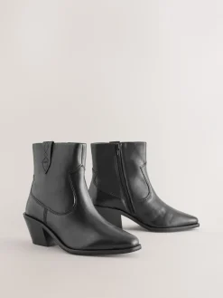 - Cowboy Block Heel Ankle Boots*Next Discount