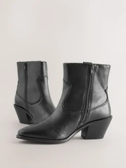 - Cowboy Block Heel Ankle Boots*Next Discount
