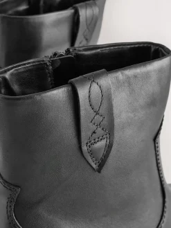 - Cowboy Block Heel Ankle Boots*Next Discount