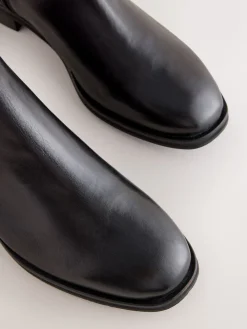 Zwart leer - Forever Comfort® Chelsea-enkellaarzen*Next Discount