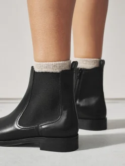 Zwart leer - Forever Comfort® Chelsea-enkellaarzen*Next Discount