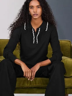 - Soft Touch Cotton Rich Frill Polo Top*Next Sale