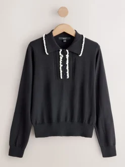 - Soft Touch Cotton Rich Frill Polo Top*Next Sale