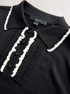 - Soft Touch Cotton Rich Frill Polo Top*Next Sale